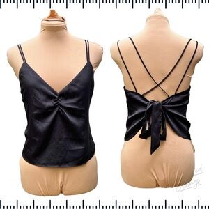 Express [NWT - Medium] Black Tie-Back Strappy Tank